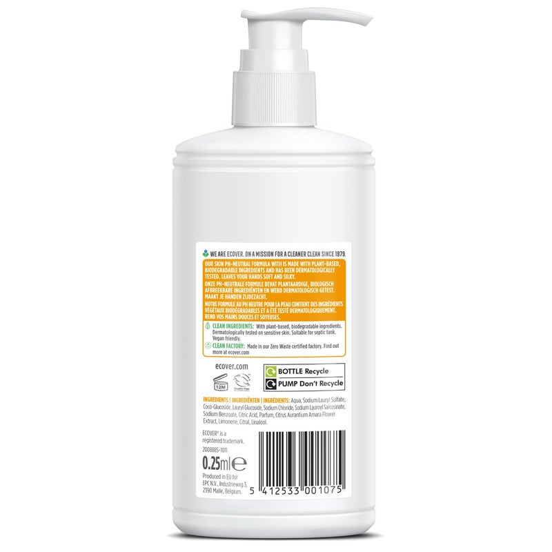 ecover Hand Soap Citrus and Orange Blossom Scent with Aloe Vera Infused - 250 ml - Image 2